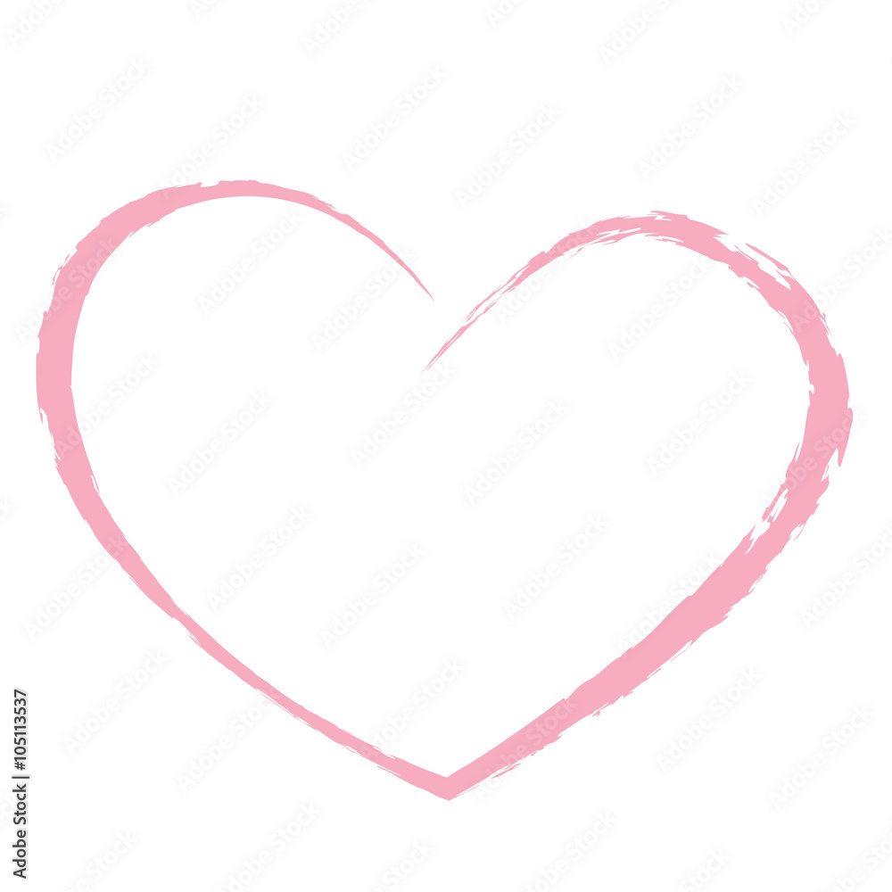 pink heart drawing love valentine