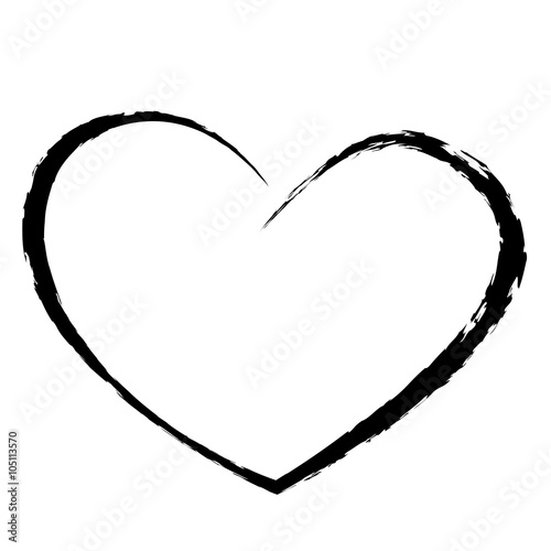 black heart drawing love valentine