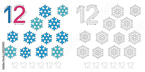 Tracing worksheet for figure Twelve