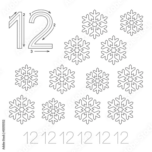 Tracing worksheet for figure Twelve