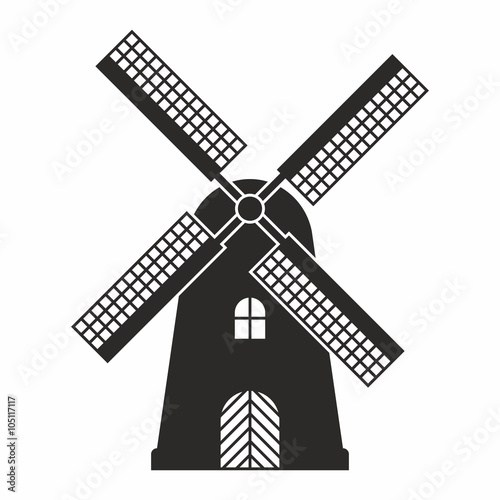 Canvas-taulu Windmill icon