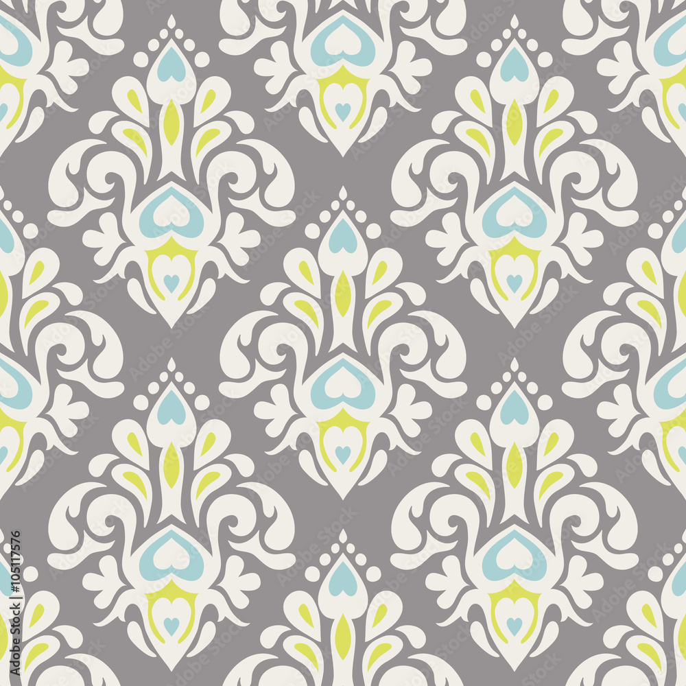luxury vintage damask pattern