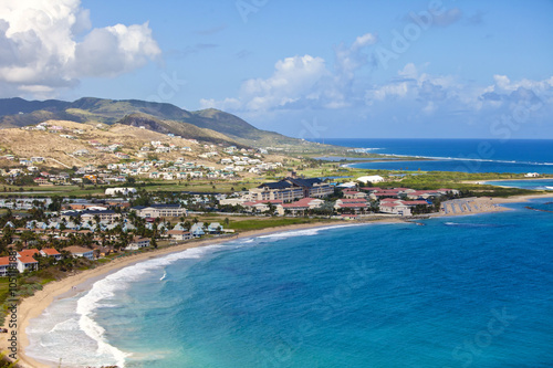 aerial view of resort in st kitts in the Caribbean