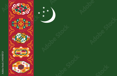 Turkmenistan flag.