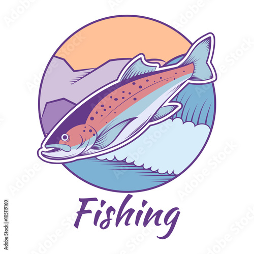 Trout fishing banner