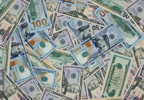Dollar money banknotes texture background