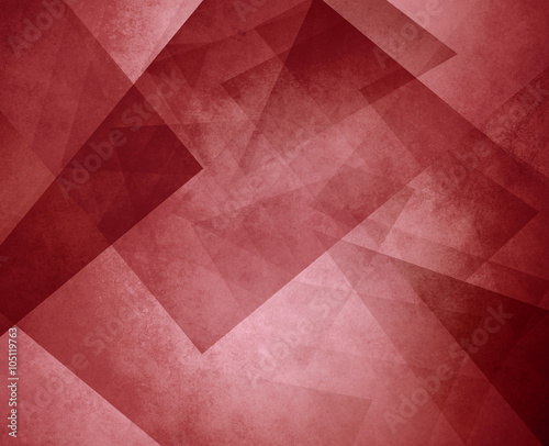 red triangle background. elegant layers of blocks and triangular shapes in random pattern. Burgundy red color.