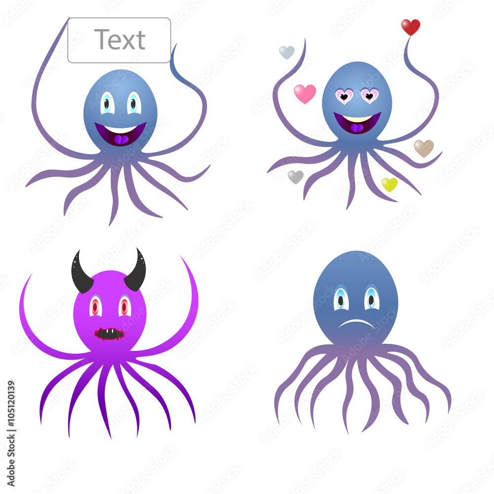 octopus icon set