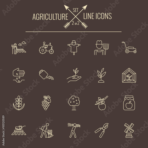 Agriculture icon set.
