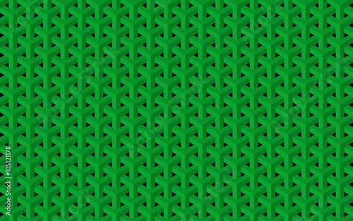 Green geometric texture. 3D render.