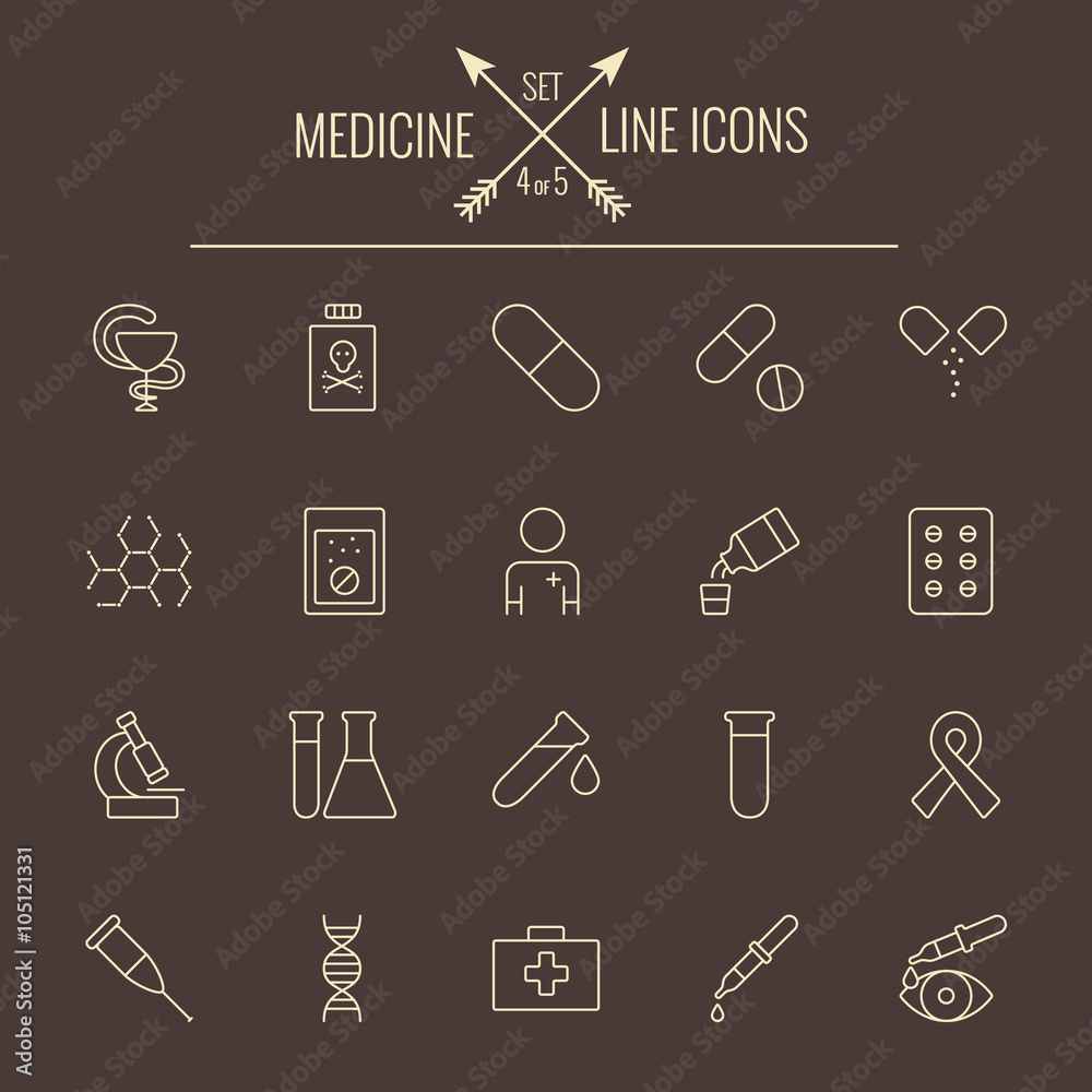 Medicine icon set. Medicine icon set.