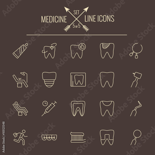 Medicine icon set.