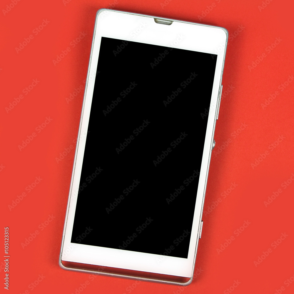 smart phone on red background smart phone on red background