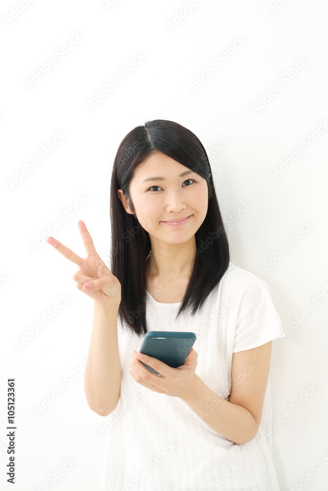 スマートフォン・若い女性