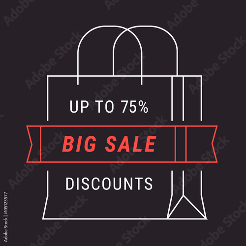 Black big sale advert banner
