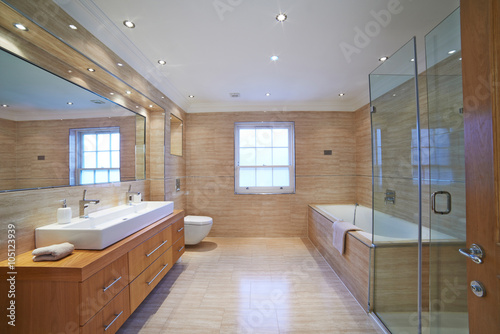 Interior View Of Beautiful Luxury Bathroom © highwaystarz