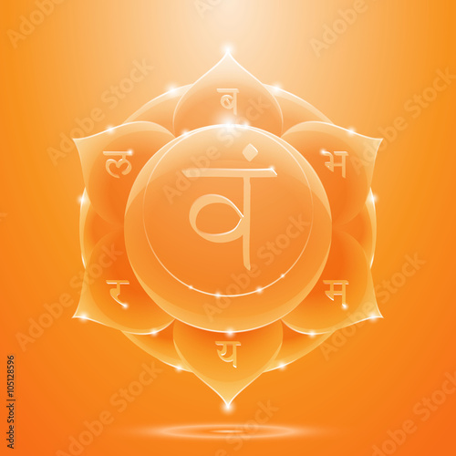 Orange glossy svadhisthana chakra banner