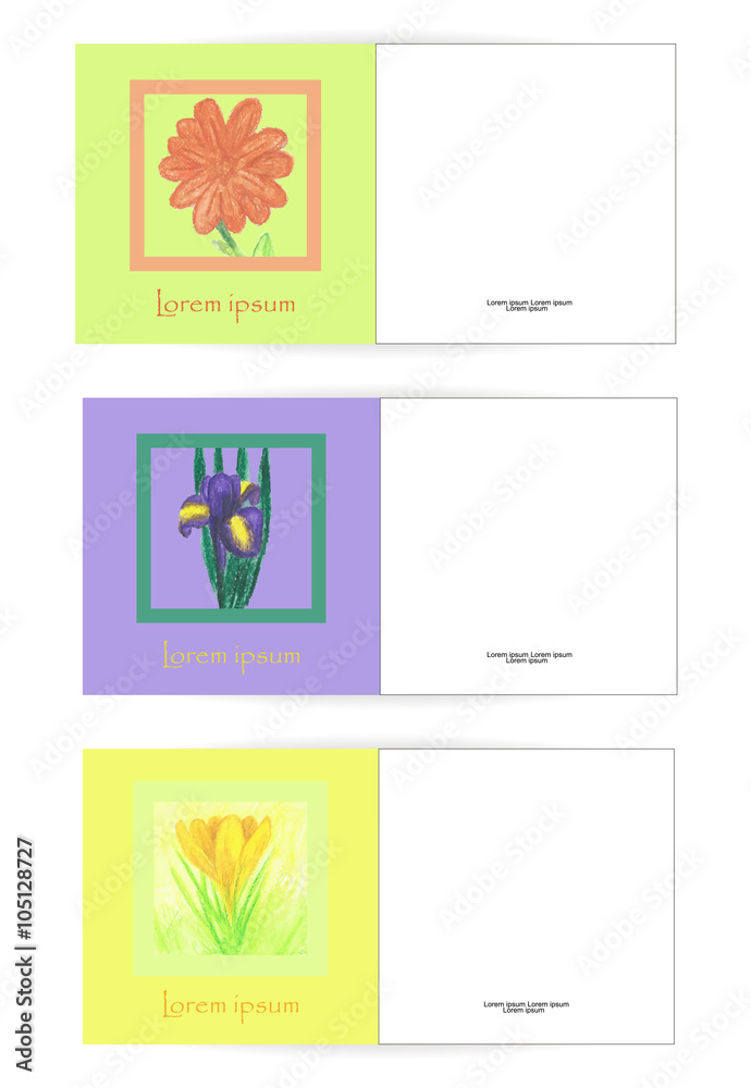 Flower greeting card. Wedding invitation