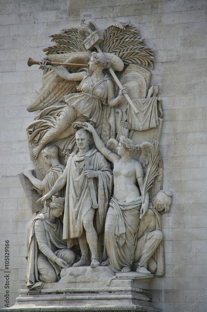 Triumphbogen in Paris, Relief Der Triumph Napoleons 1810