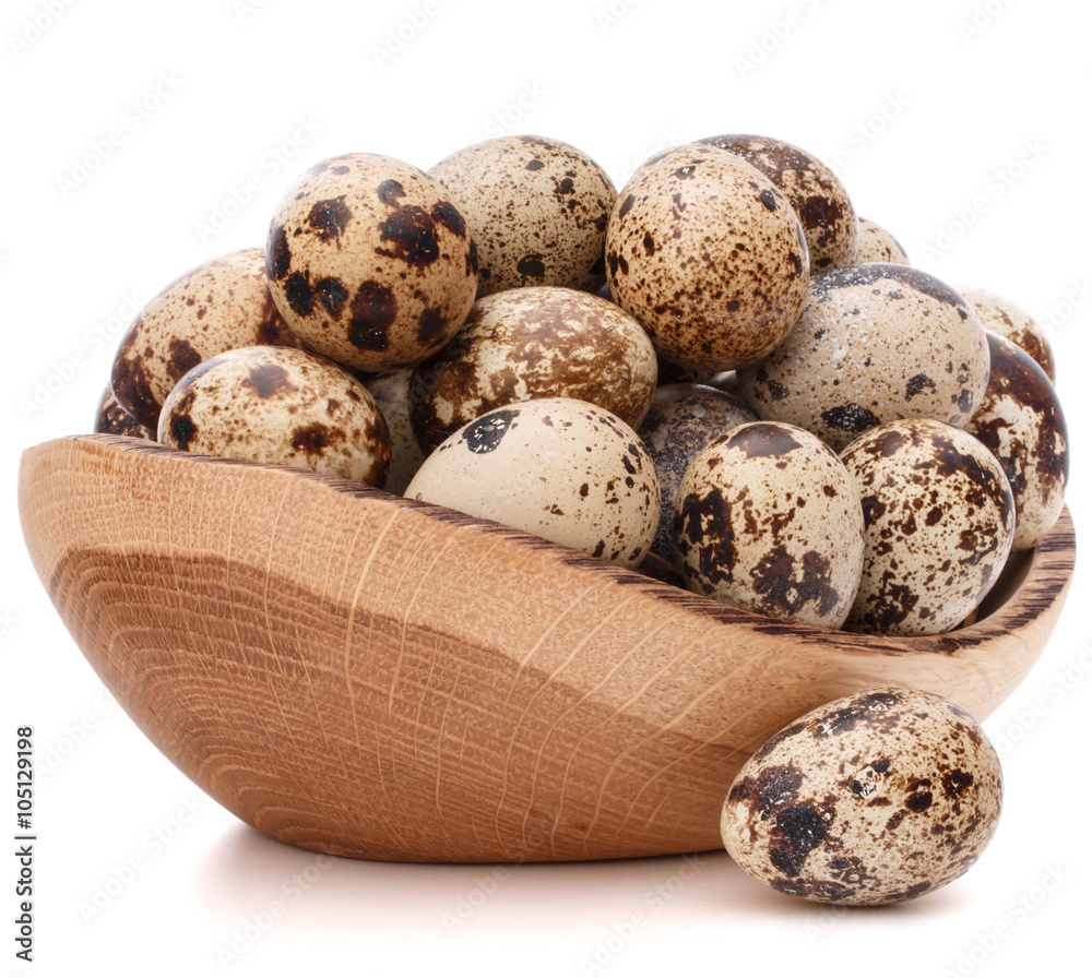 quail eggs in wooden bowl isolated on white background cutout quail eggs in wooden bowl isolated on white background cutout