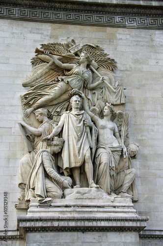 Triumphbogen in Paris, Relief Der Triumph Napoleons 1810