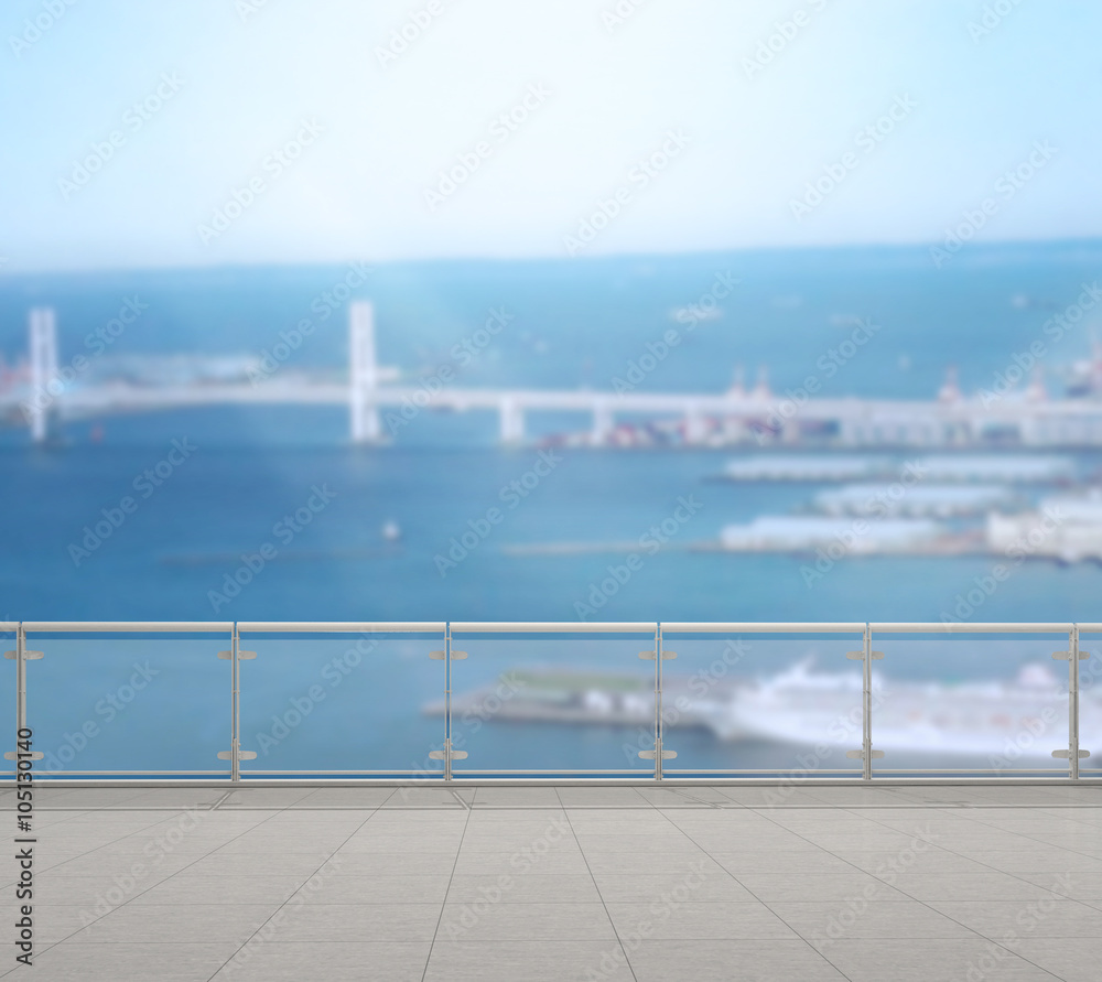 Balcony And Terrace Of Blur Exterior Background