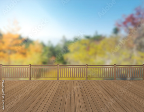 Balcony And Terrace Of Blur Nature Background