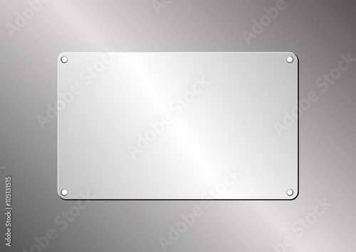 metallic background with plaque