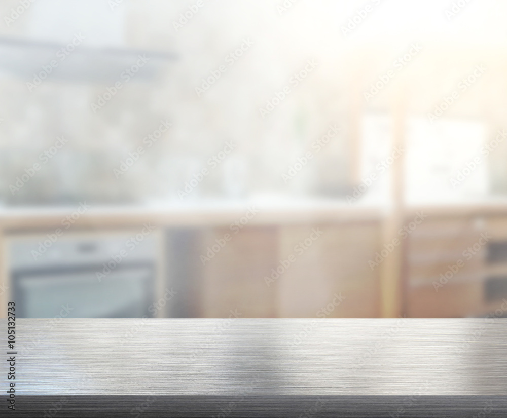 Fototapeta premium Table Top And Blur Interior of Background