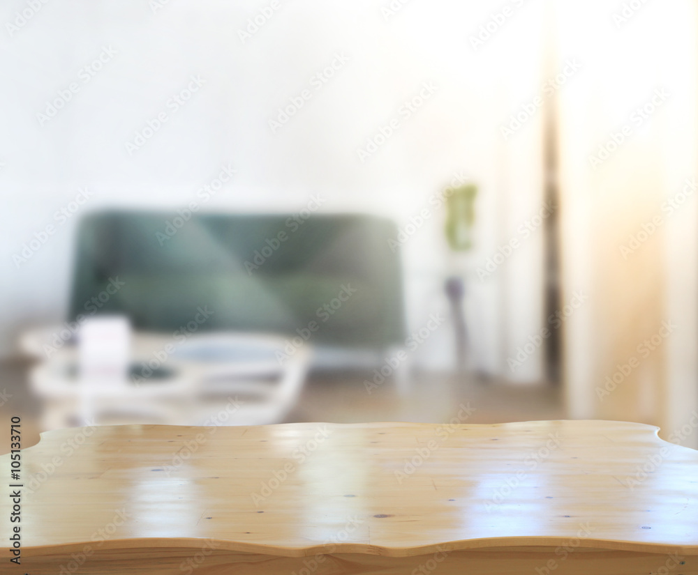 Table Top And Blur Interior of Background Table Top And Blur Interior of Background
