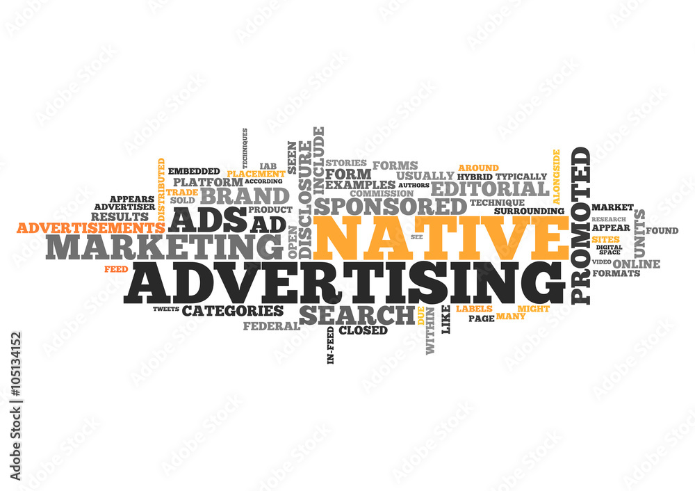 Word Cloud Native Advertising Word Cloud Native Advertising