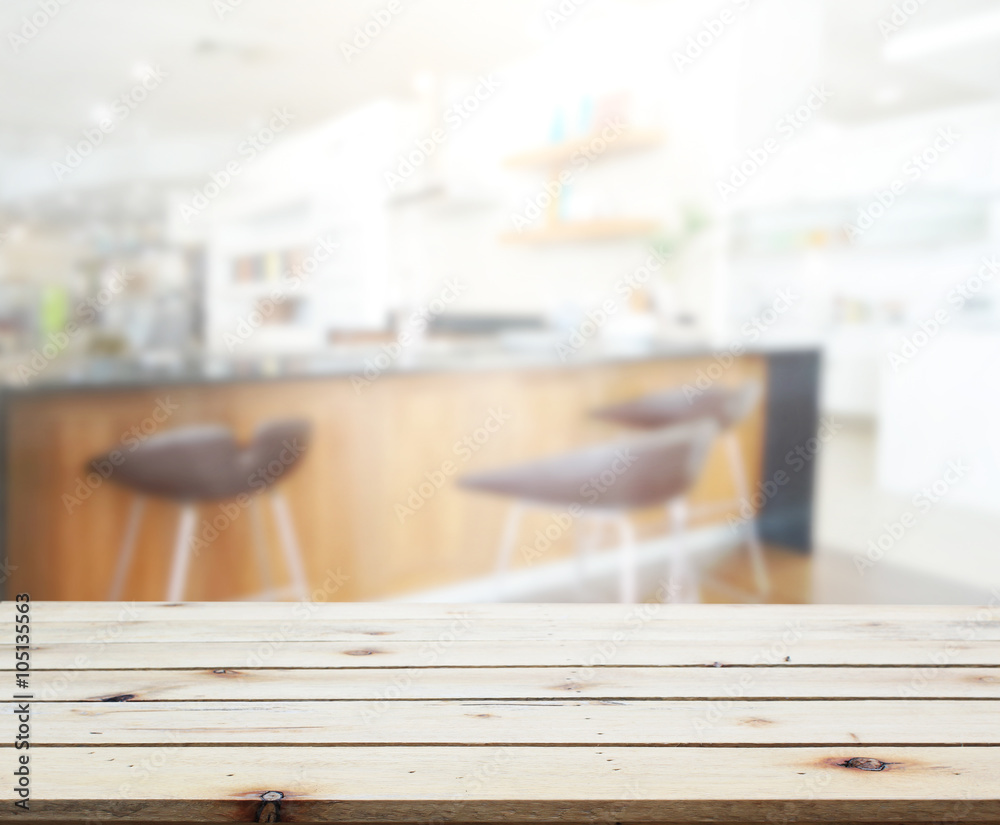 Table Top And Blur Interior of Background Table Top And Blur Interior of Background