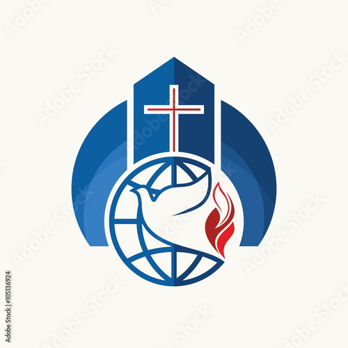 Church logo. Christian symbols.
