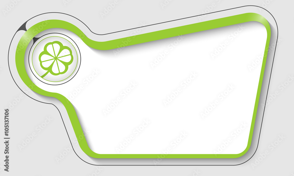 Vector abstract double box for your text and cloverleaf Vector abstract double box for your text and cloverleaf