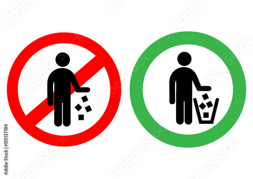 No littering sign in vector