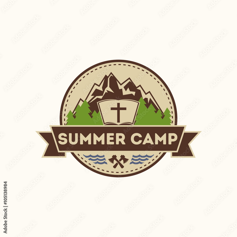 Obraz premium Logo summer Christian camp