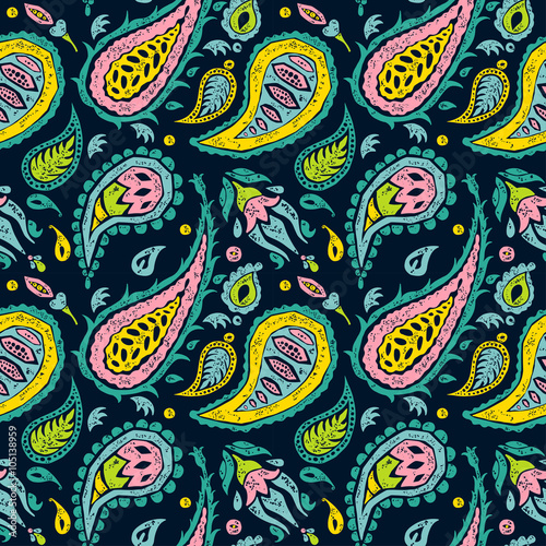 Seamless pattern like a Paisley design