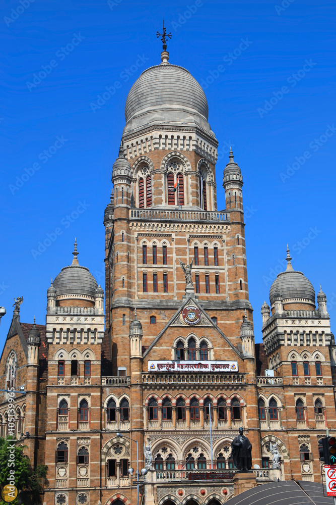 MUMBAI, INDIA - December 6, 2015 : Historic Municipal Corporation building in Mumbai, India.
