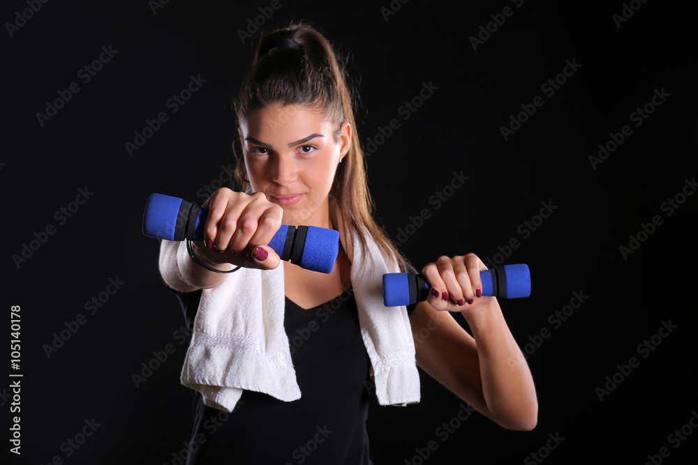 athletic young woman doing a fitness workout athletic young woman doing a fitness workout