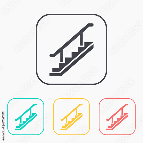 stairs icon color set