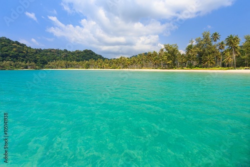 Tropical turquoise sea shore in Thailand