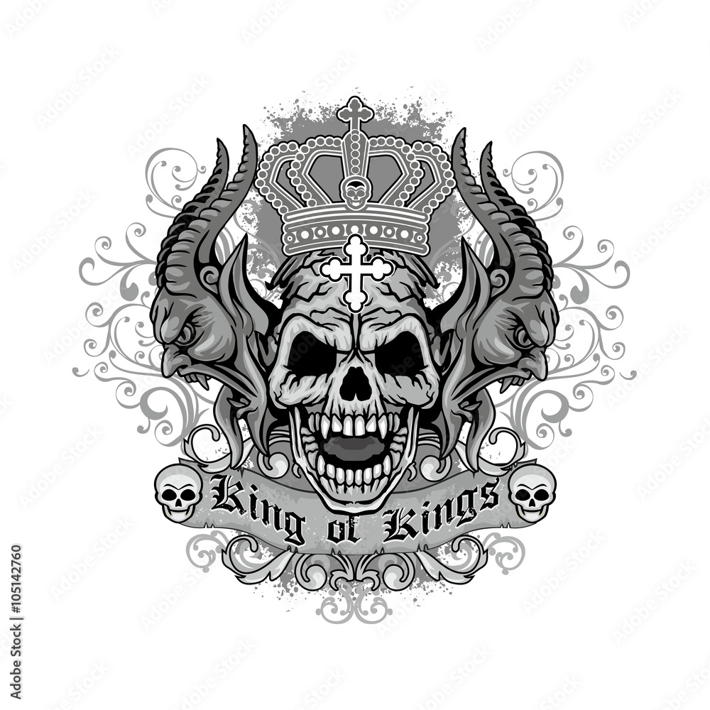 grunge skull coat of arms grunge skull coat of arms