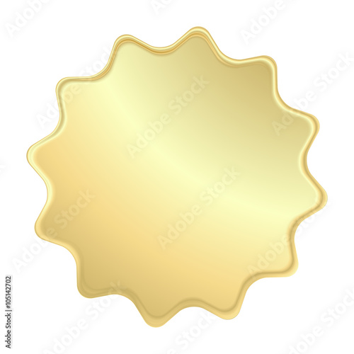 empty vector gold label that can be used as a seal, the price ta