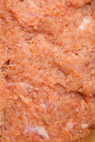 fresh juicy raw minced meat close-up