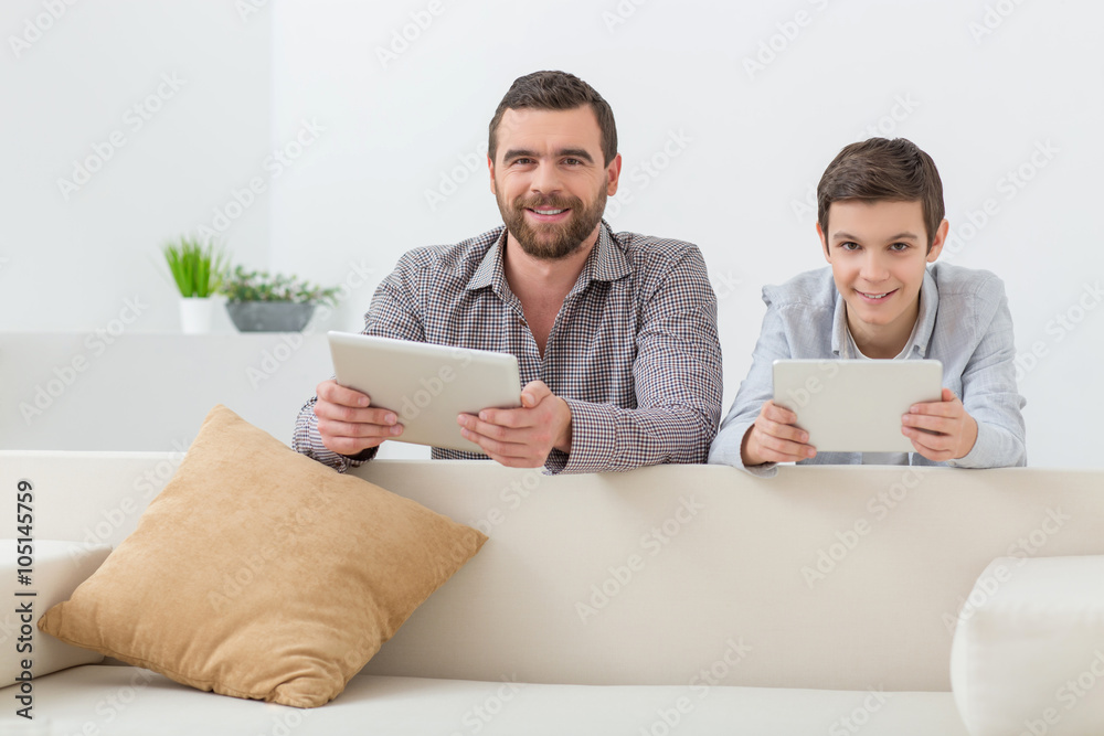 Pretty friendly family plays with modern toys Pretty friendly family plays with modern toys
