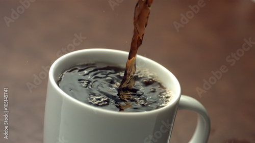 Coffee pouring, slow motion