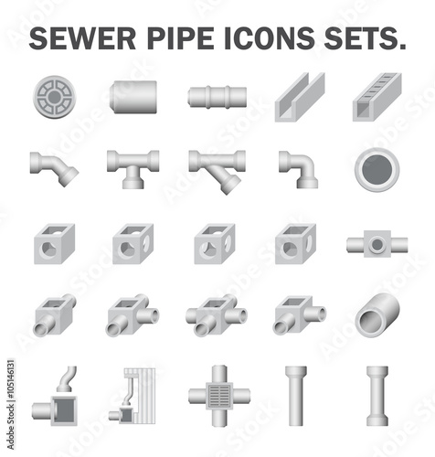 Sewer pipe icons