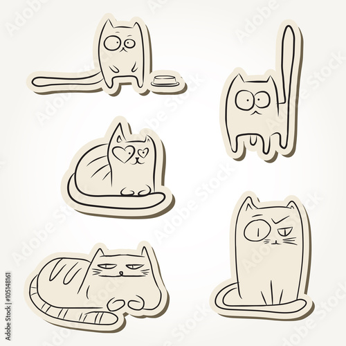 Paper funny cats