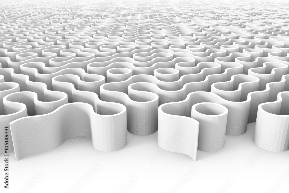 Fototapeta premium huge rounded maze structure with multiple entrances