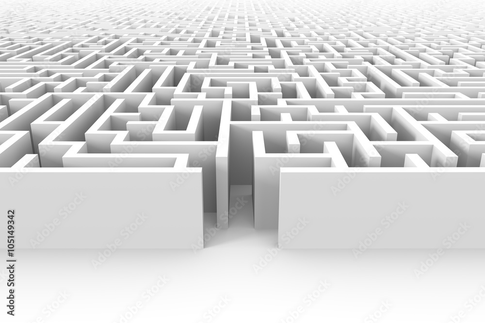 huge white maze structure with entrance at the front side huge white maze structure with entrance at the front side